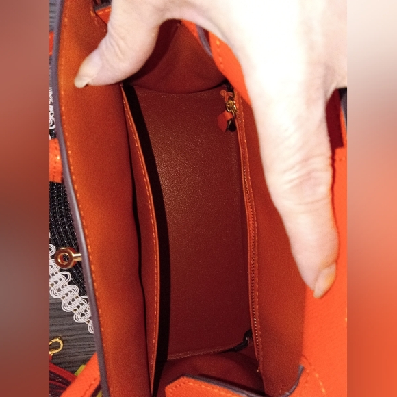 "Birkin" Style Leather Handbag Women's Bag - Picture 3 of 4